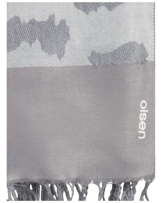Olsen Black Large Abstract Leo Scarf
