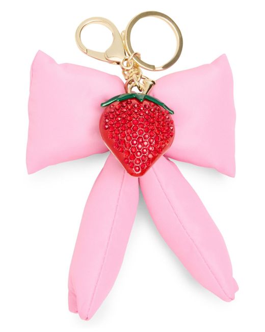 Madden Girl Pink Bow And Strawberry Bag Charms