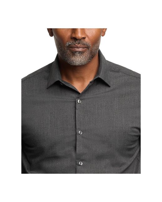 Calvin Klein Gray Slim-fit Dress Shirt for men