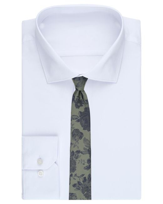 BarIII Gray Harbor Floral Pattern Tie for men