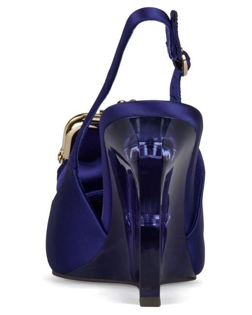 Jeffrey Campbell Blue Pay-me Pointed-tie Vinyl Wedge Pumps