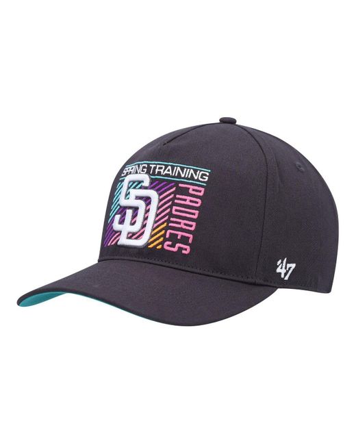 47 Men's '47 Charcoal/Tan San Diego Padres Four Stroke Clean Up Trucker  Snapback Hat