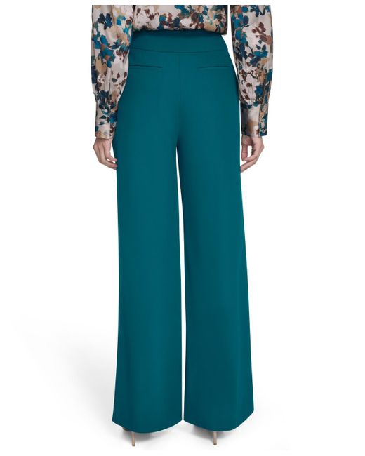 Calvin Klein Blue High-rise Wide-leg Pants