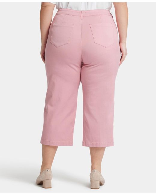 NYDJ Pink Plus Size Utility Ankle Pants