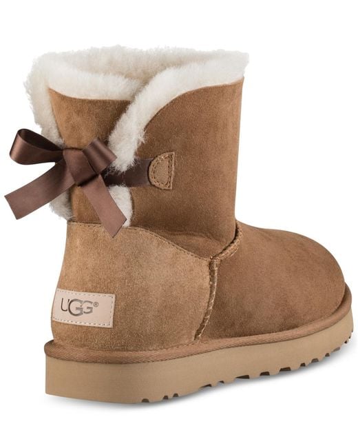 Ugg Brown Mini Bailey Bow Ii Slip On Boots