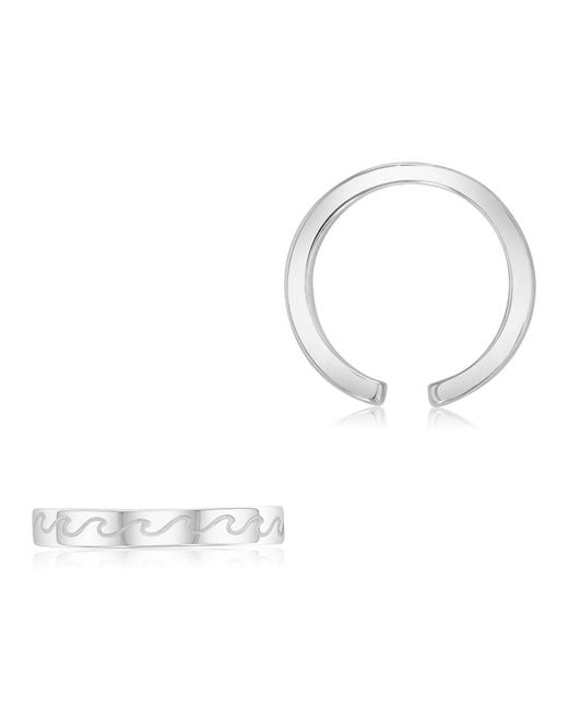 Roxy White Waterproof Yellow Wave Toe Ring