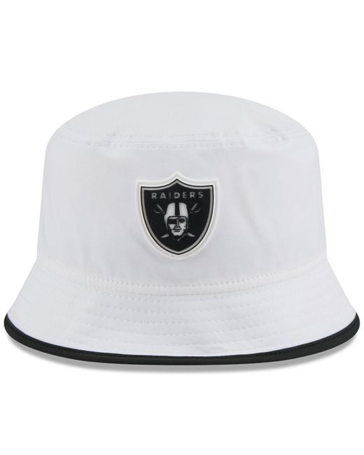 KTZ White Las Vegas Raiders 2025 Nfl Training Camp Stretch Bucket Hat for men