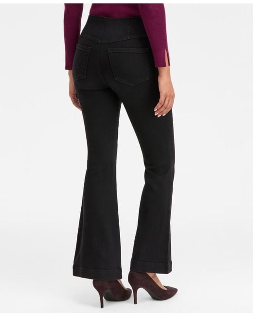INC International Concepts Red High-rise Pull-on Flare-leg Jeans