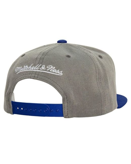 Mitchell & Ness Gray Los Angeles Dodgers Cooperstown Collection Basic Flip Snapback Hat for men