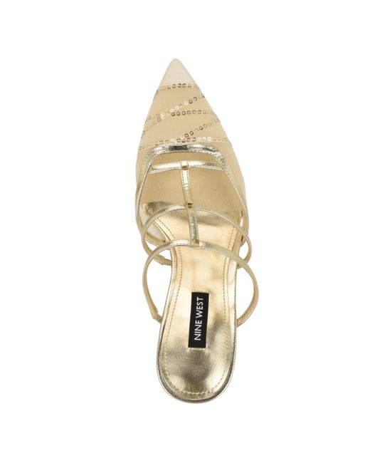 Nine West Metallic Tianala Caged Slip-on Stiletto Pumps