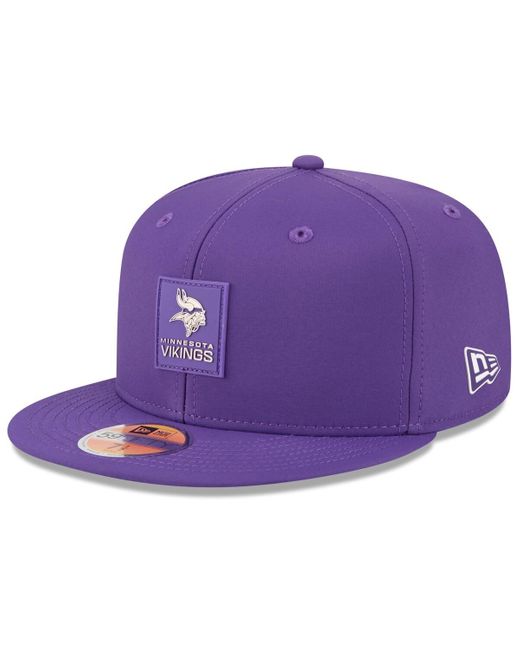 KTZ Purple Minnesota Vikings 2025 Sideline 59fifty Fitted Hat for men