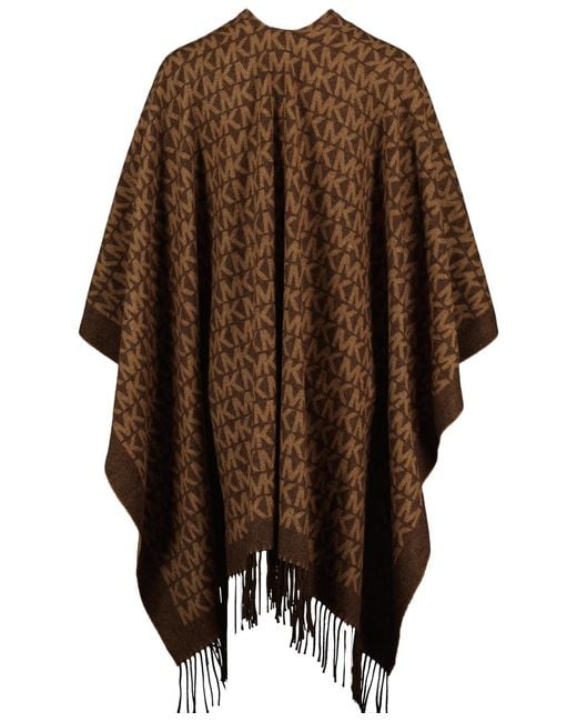 Michael Kors Brown Mk Repeat Ruana
