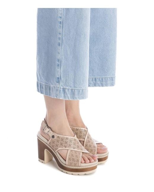 Xti Natural Heeled Sandals By