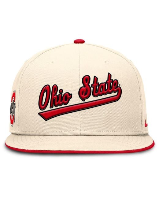 Nike Pink Ohio State Buckeyes Primetime True Performance Fitted Hat for men