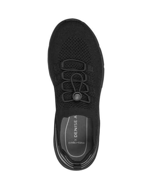 Easy Spirit Black X Denise Austin Astrid Knit Slip-on Sneaker