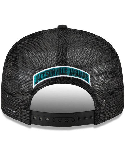KTZ Black Jacksonville Jaguars Shade Trucker 9fifty Snapback Hat for men