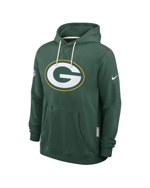Nike Green Bay Packers Sideline Standard Issue Initial Home Dri-fit Hoodie for men
