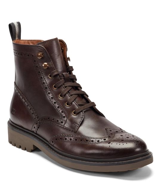 Kenneth Cole Brown Todd Leather Boots for men