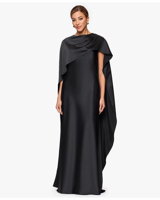 xscape long dress XSCAPE Petite Off-The-Shoulder A-Line Long Dress