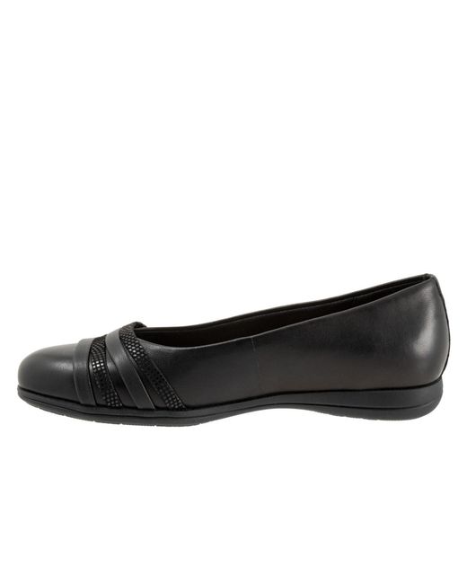 Trotters Black Drew Flat