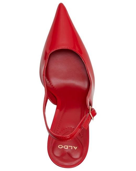 ALDO Red Serrah Pointed Toe Slingback Pumps