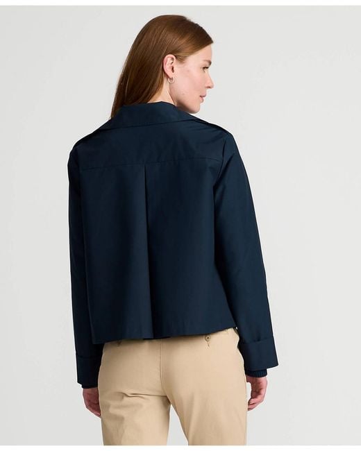 Lands' End Blue Trench Jacket