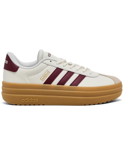Adidas White Vl Court Bold Platform Casual Sneakers From Finish Line