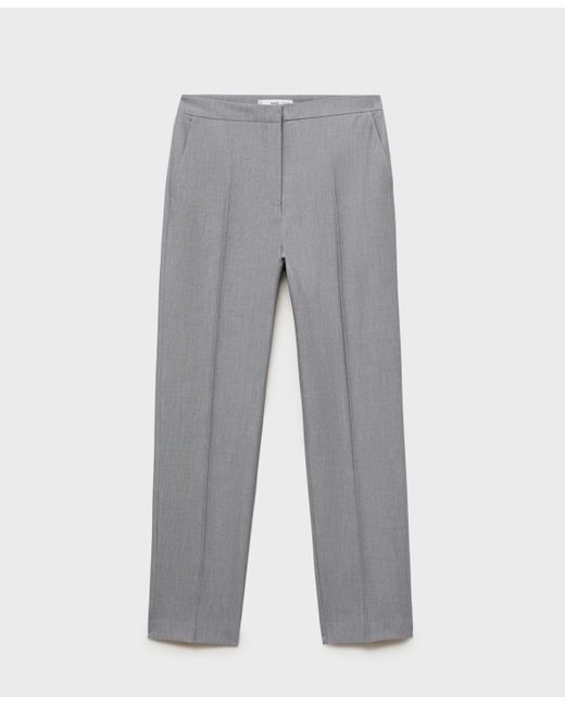 Mango Gray Straight Suit Pants