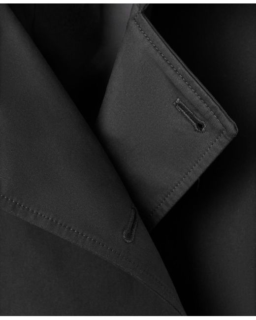 Mango Black Classic Cotton Trench Coat