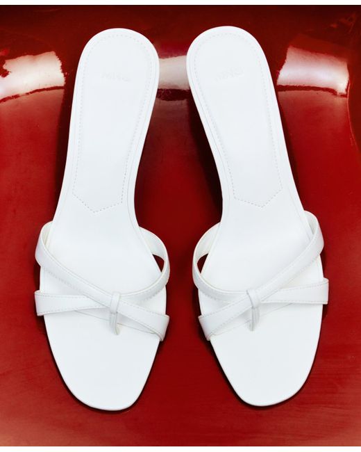 Mango white heeled sandals online