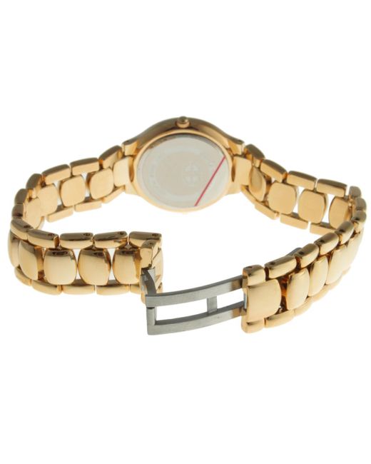 Swiss Edition Metallic 23k Plated Dress Bracelet Watch