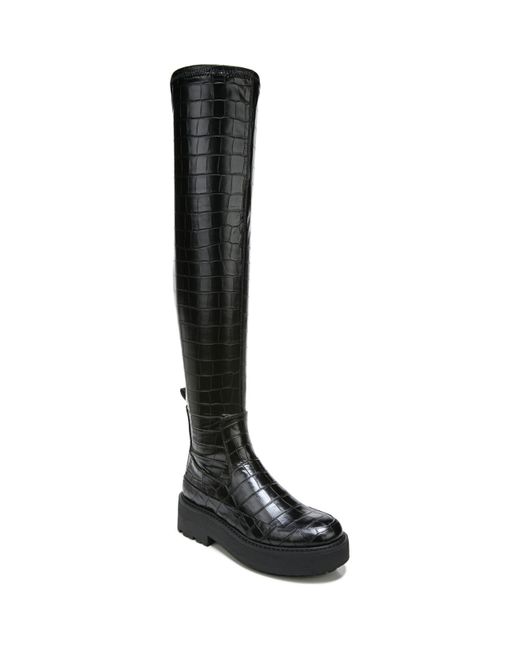 Franco Sarto Synthetic Janna Over-the-knee Boots in Black | Lyst