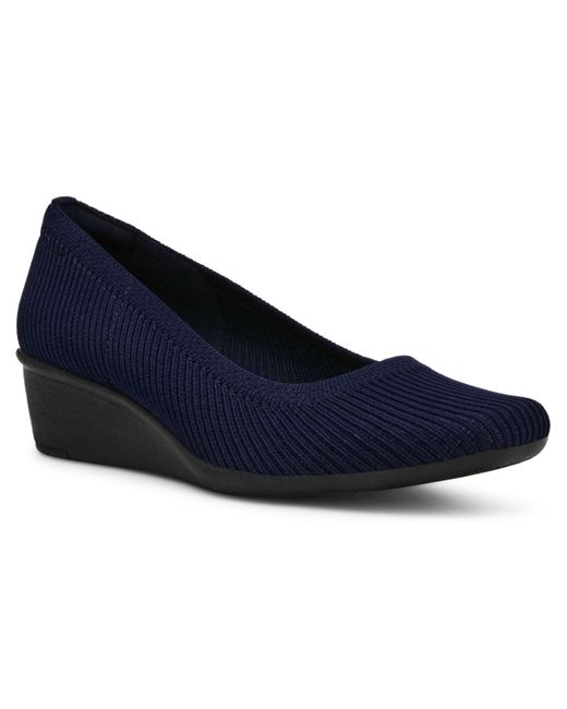 Anne Klein Blue Wisher Wedge Slip On Flats