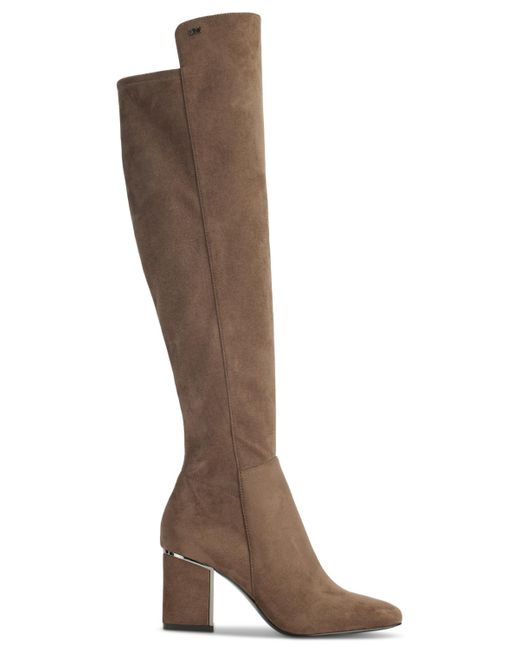 DKNY Cilli Pointedtoe Dress Boots in Brown Lyst