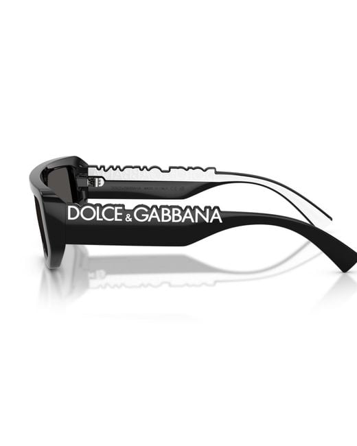 Dolce & Gabbana Black Rectangle Sunglasses