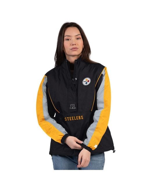 Starter Blue Black/gold Pittsburgh Steelers Thursday Night Gridiron Half-zip Jacket