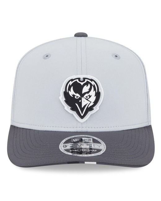 KTZ Gray/graphite Baltimore Ravens 2025 Nfl Training Camp 9seventy Adjustable Hat for men