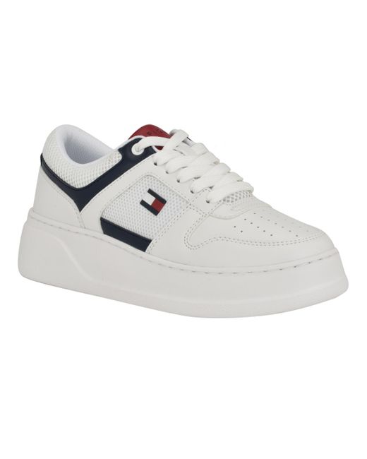 Tommy Hilfiger White Gaebi Lace-up Fashion Sneakers
