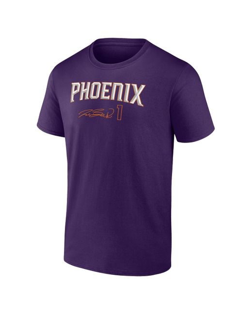 Fanatics Purple Devin Booker Phoenix Suns Name And Number T-shirt for men