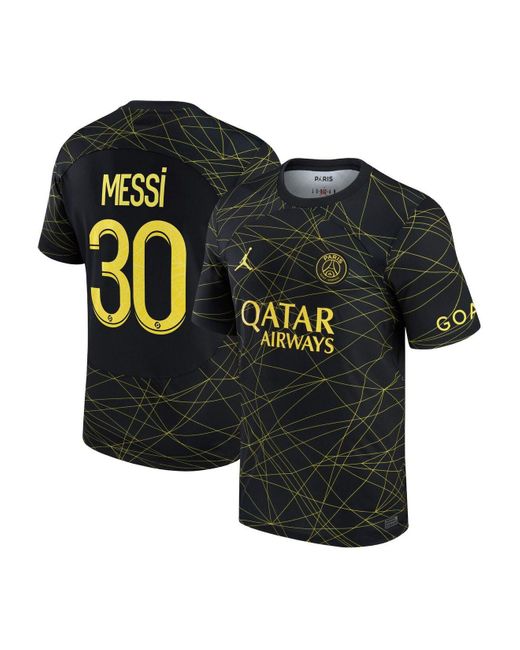 Nike Brand Lionel Messi Black Paris Saint-germain 2022/23 Fourth Breathe  Stadium Replica Player Jersey for Men | Lyst
