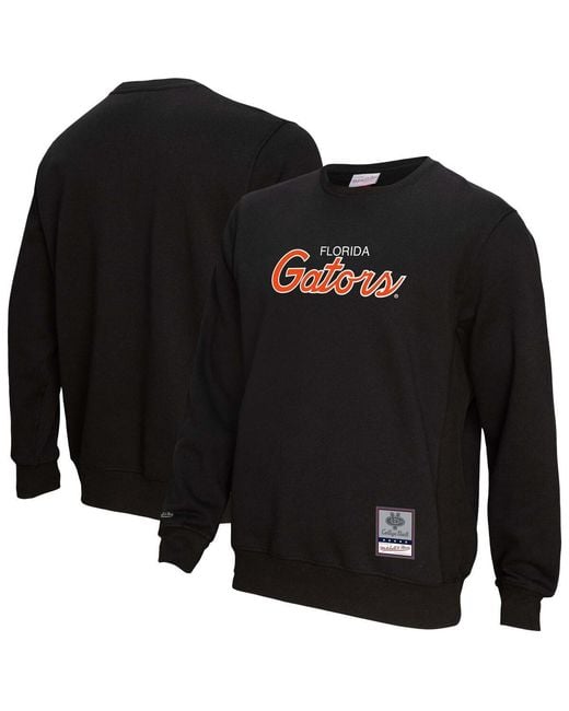 Mitchell & Ness Black Florida Gators Elite Script Pullover Sweatshirt for men