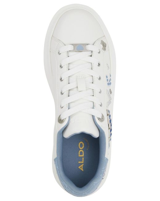 ALDO White Digilove Platform Lace Up Sneakers