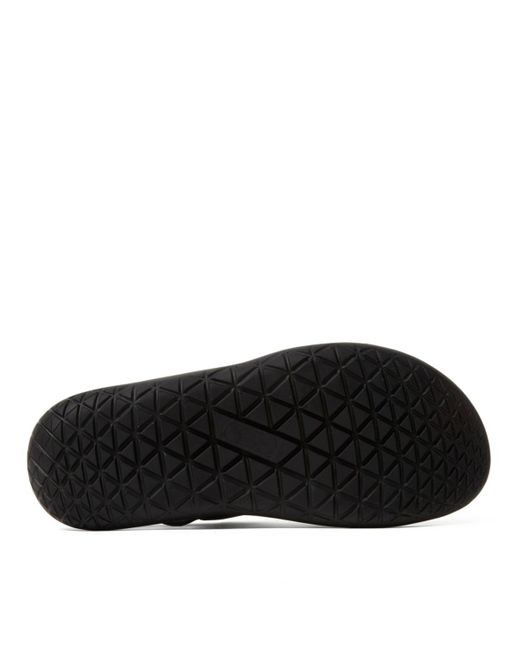 Dearfoams Black Emilia Elastic Gore Strappy Sandal