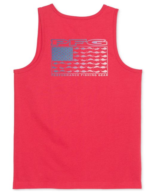 Columbia Red Pfg Flag Graphic Tank Top for men