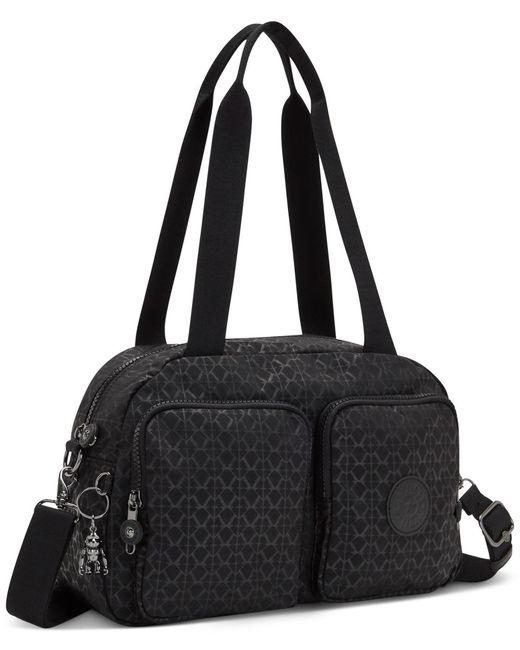 Kipling Black Cool Defea Nylon Medium Convertible Shoulder Bag