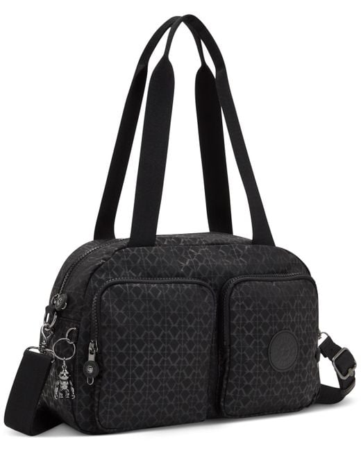 Kipling Black Cool Defea Nylon Medium Convertible Shoulder Bag
