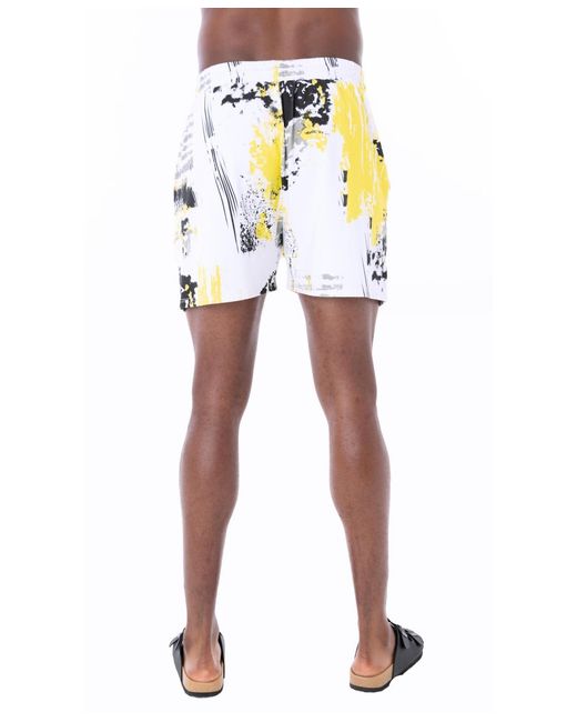 DAI MODA Blue Unity Print Pull On Shorts for men