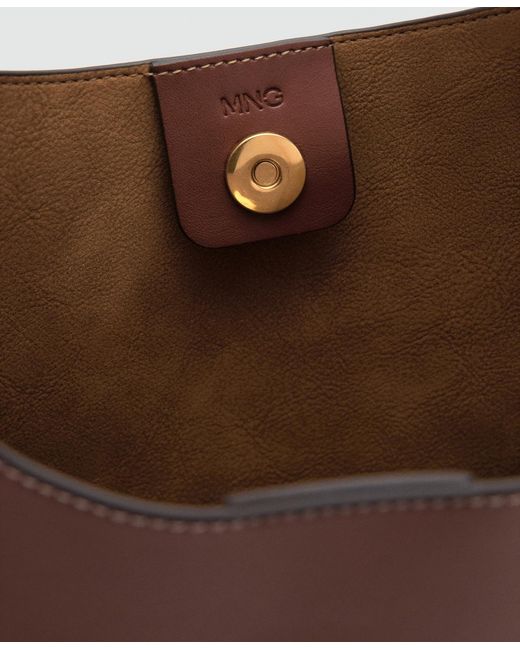 Mango Brown Large Oval Shoulder Bag