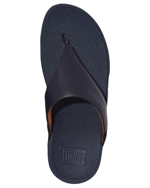 Fitflop Blue Lulu Leather Toepost Flip-flop Sandals