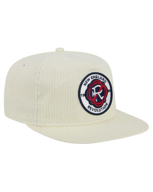 KTZ Natural New England Revolution 2025 Kickoff Snapback Golfer Hat for men
